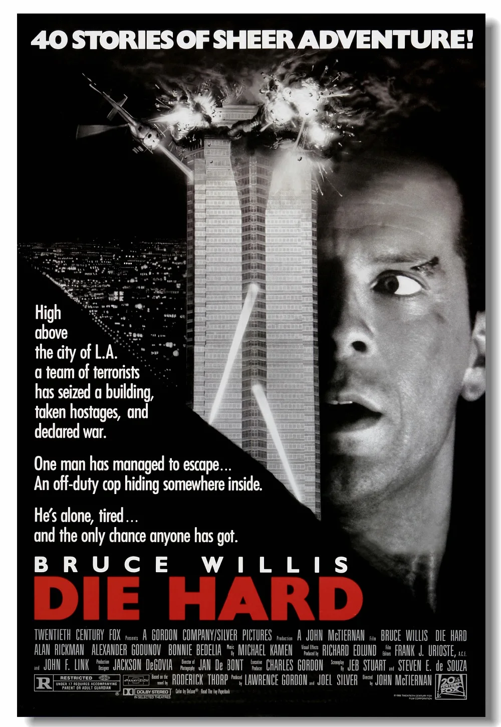 Пользовательские холст настенные картины Die Hard Poster наклейки на стену фотообои