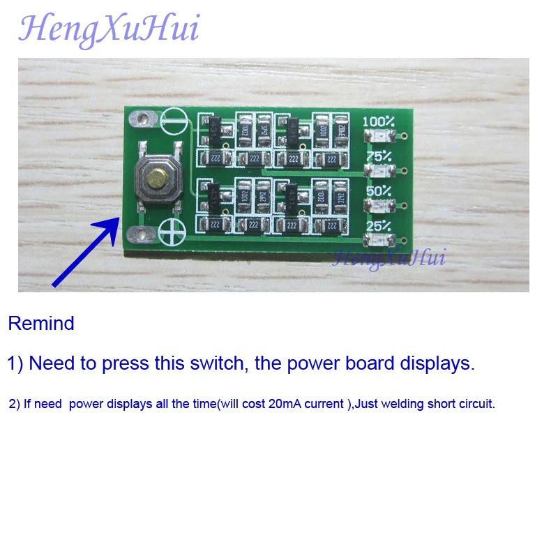 12.6V 16.8V 4Levels Accuracy 1% Power Indicator Board PCB | Электроника
