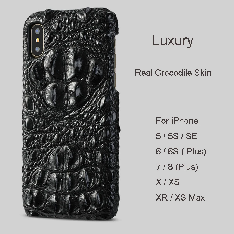Роскошный кожаный чехол XS для iPhone XS Max, чехол из крокодиловой кожи, чехол для Apple iPhone 5S SE 6 6 S 7 8 Plus X XR XS Max, чехол Fundas