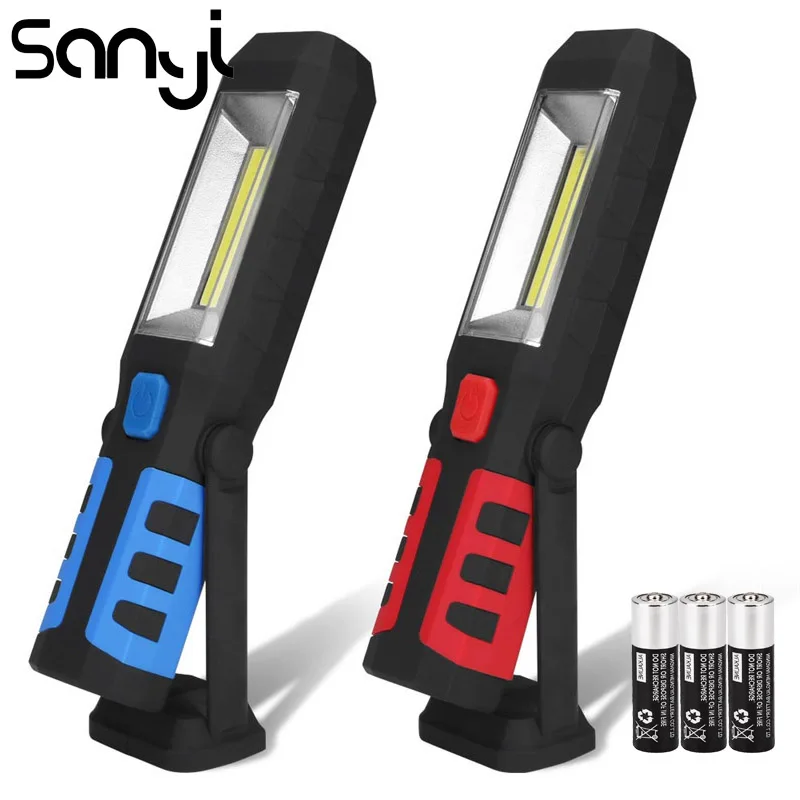 

SANYI Magnetic Portable Lantern 3 Modes 3800 Lumen by 3*AAA Battery Flashlight Working Light Torch Linternas