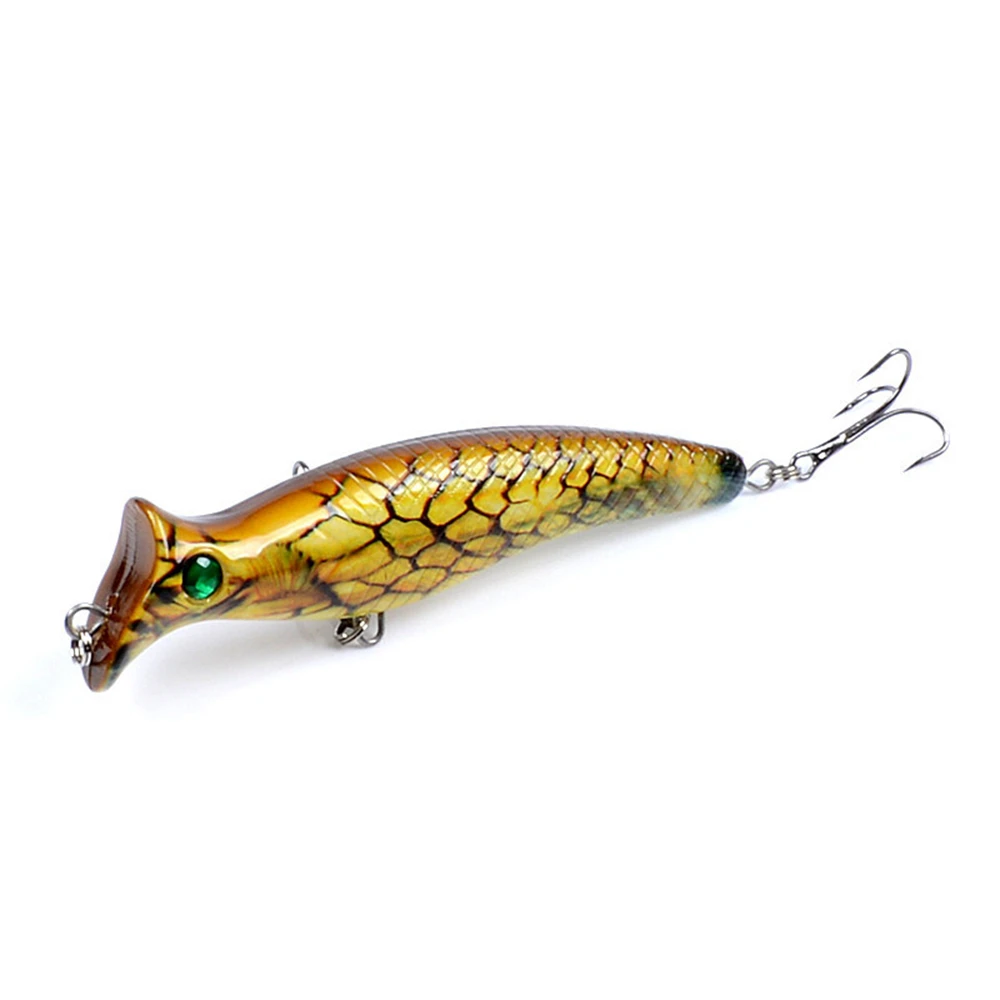 Biwvo Popper 12cm 20g Wobbler For Trolling Fishing Lure Metal Winter Sea Hard Fishing Goods For Fishing Ice Whopper Plopper