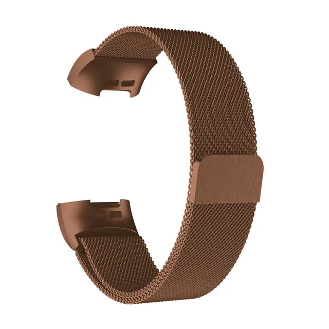 Coffee Для Fitbit Charge 3 Ремешки для наручных часов Ремешок для умных часов браслет на запястье из нержавеющей стали Миланская Магнитная Петля для Fitbit Charge3 - Цвет: Coffee
