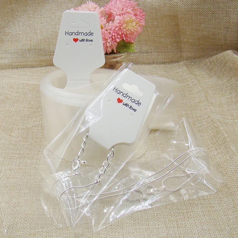 Оптовая продажа на заказ Белый/крафт бумага ожерелье складные карты 100 шт + opp