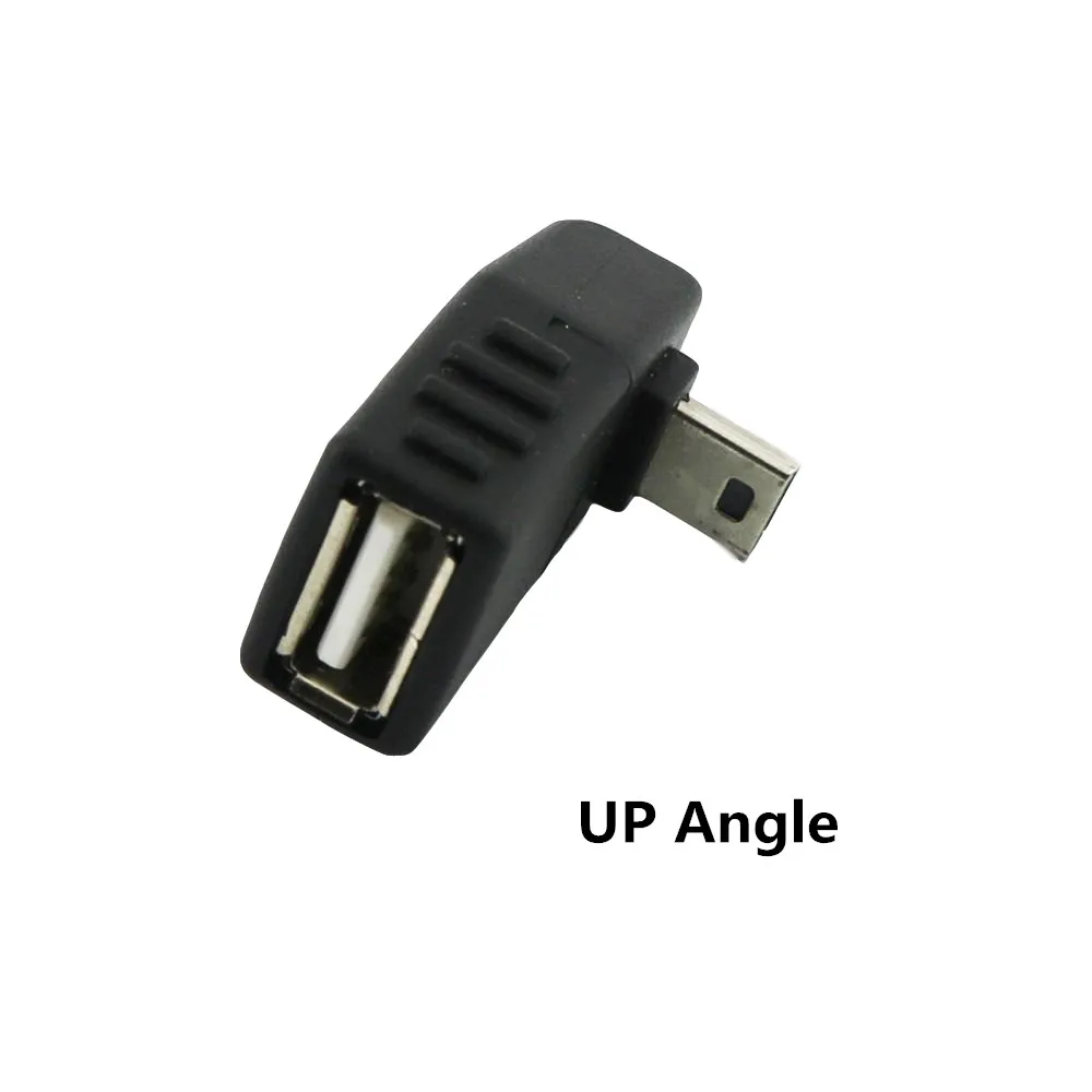 20x мини USB 5Pin B штекер к USB 2,0 Тип A Женский OTG Хост-адаптер левый/правый/вверх/вниз угол черный - Цвет: UP