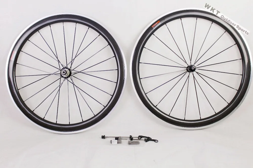 Легированная тормозная поверхность 50 мм клинчер Углеродные колеса алюминиевые