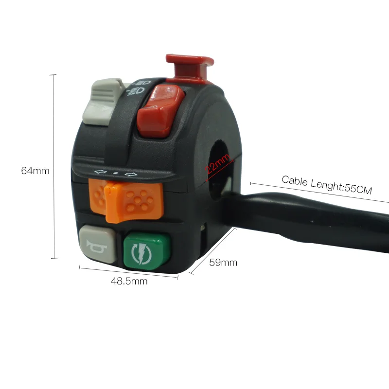 Сигнальный сигнал поворота на руль мотоцикла 7/8 дюйма 22 мм|Переключатели для