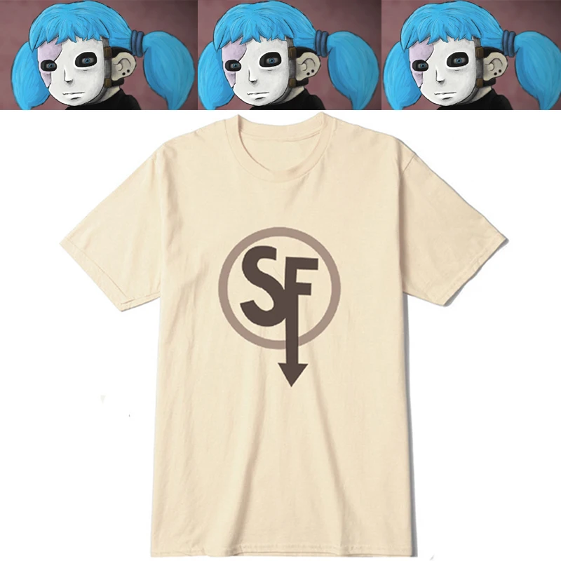 Футболка с коротким рукавом для косплея винтажный хлопковый костюм игры Sally Face
