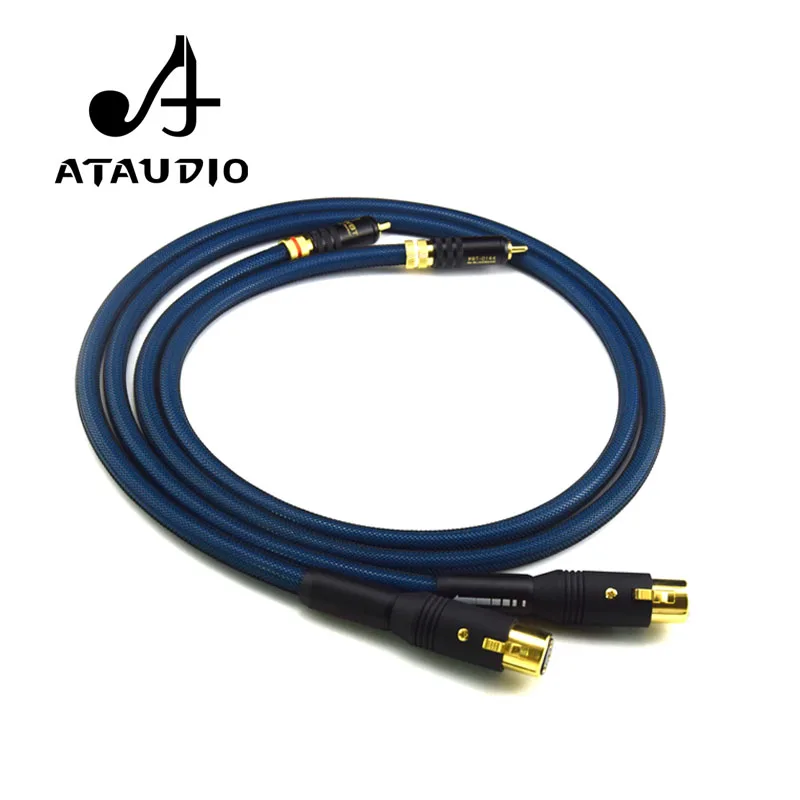 Кабель ATAUDIO Hifi XLR Мама папа G5 посеребренный кабель 2 RCA шт.|rca male cable|2 rcarca to |