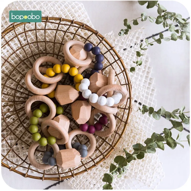 Bopoobo 1 шт. силиконовый без бисфенола А прорезыватель зуб бусина детский