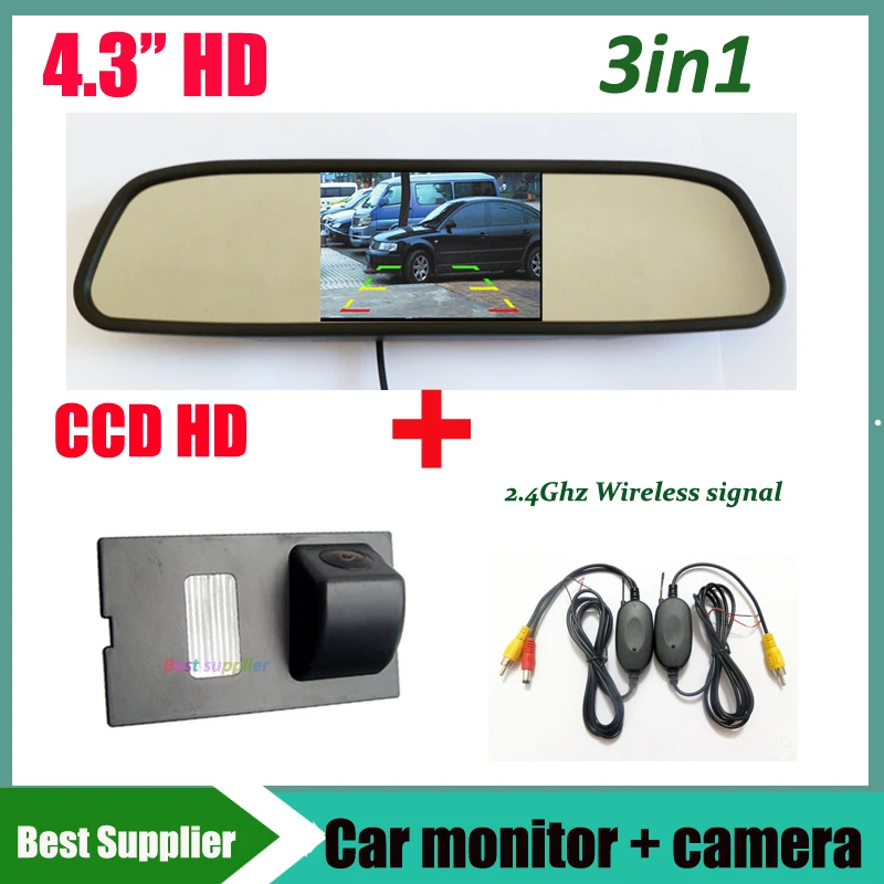Автомобильный монитор 4 3 &quotHD + 2 4G Беспроводная HD камера заднего вида для Land Rover