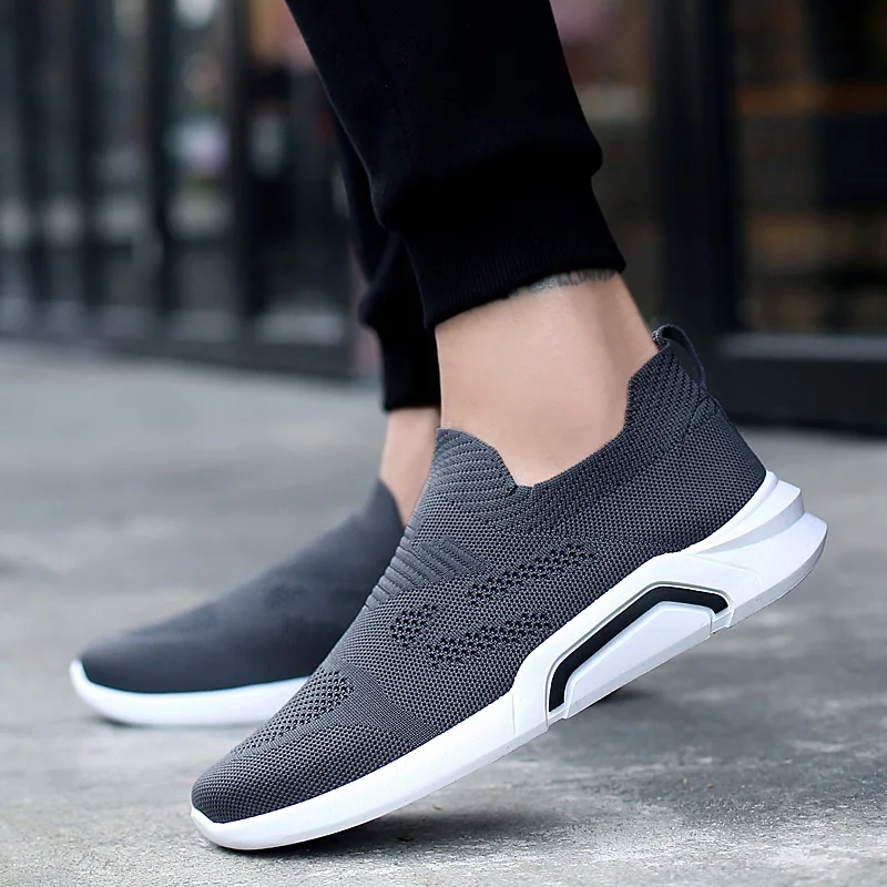 Brand Summer Men Socks Sneaker Breathable Mesh Male Casual Shoes Slip on Sock Loafers Boys Super Light Trainers | Обувь
