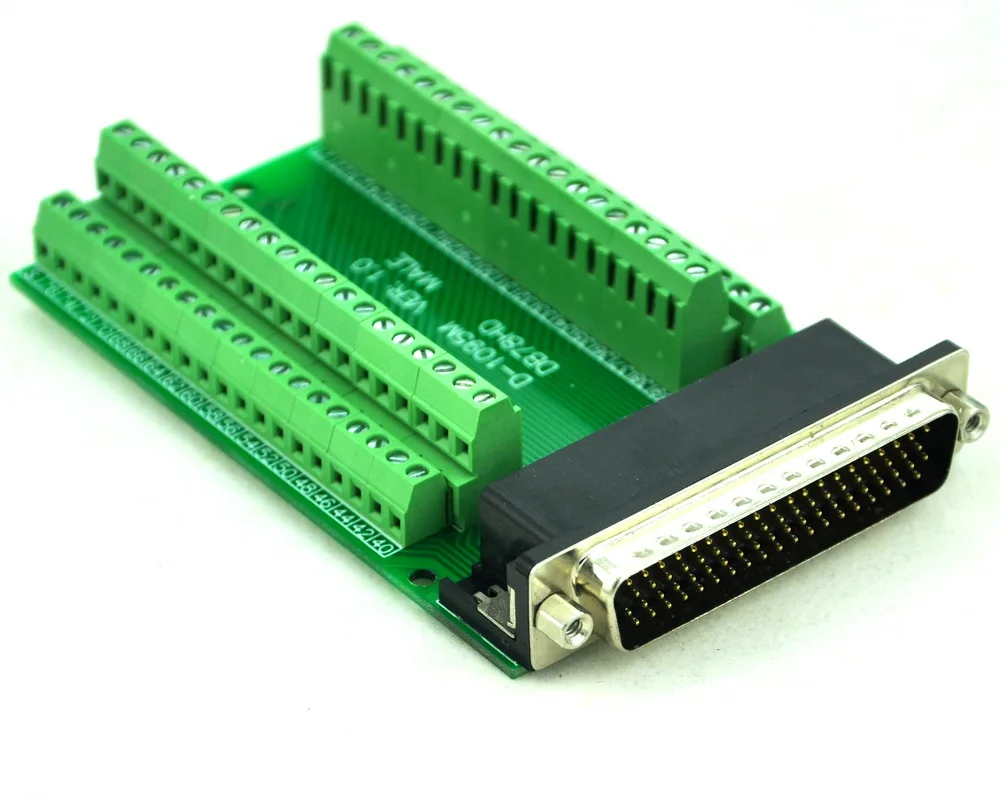 

Slim Right Angle D'SUB DB78HD Male Header Breakout Board, Terminal Block DSUB Connector.