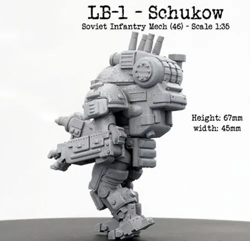 1/35 масштаб 67 мм Неокрашенная фигурка советского робота Второй мировой войны |