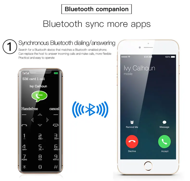 Тонкий телефон с двумя sim-картами GSM Bluetooth фонарик детский телефон с картой