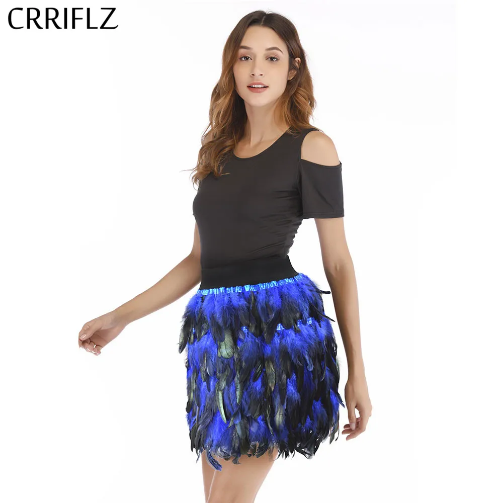 Модная уличная Асимметричная юбка цветная женская короткая с украшением из