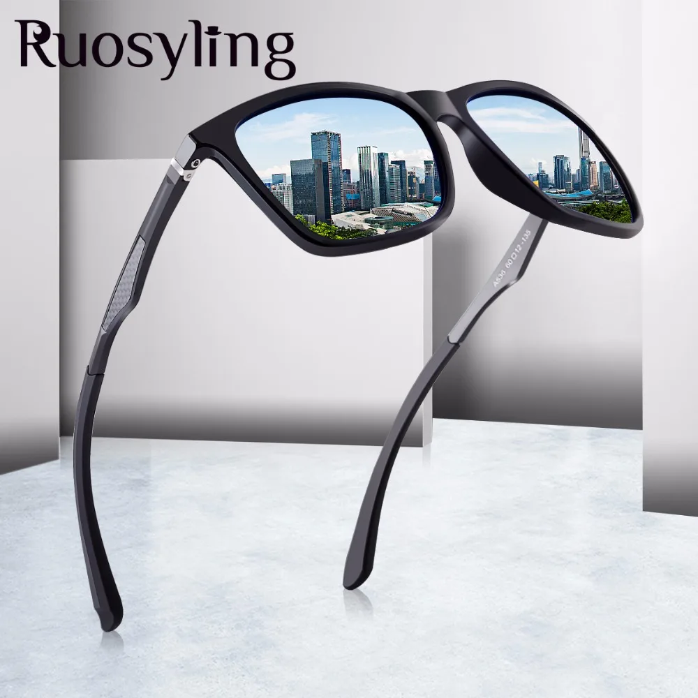 Мужские и женские солнцезащитные очки Ruosyling винтажные поляризационные
