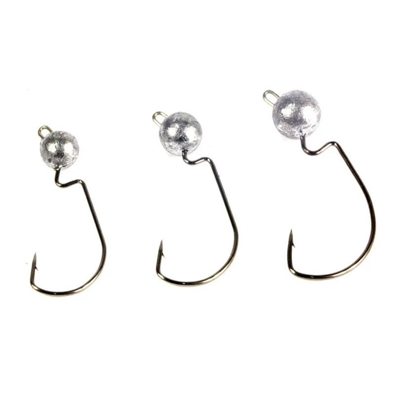 10 шт./лот рыболовные изделия жесткий кренк джиг-головка крючок свинцовая