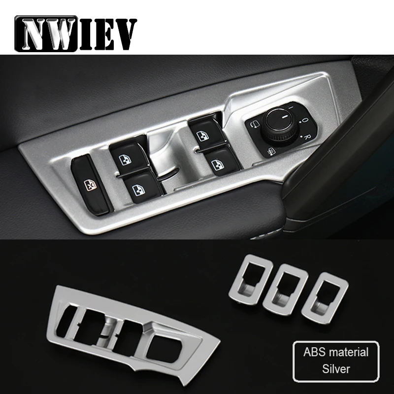 NWIEV 4x наклейки для салона автомобиля VW Tiguan 2017 2016 2018 Volkswagen MK2 подъемная панель