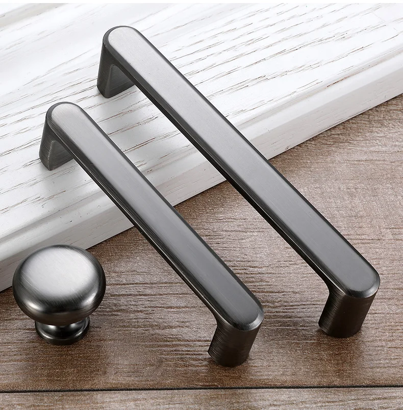 AOBITE Серебряный шкаф ручки американский стиль Твердые 128 мм сплав Кухонный Шкаф Тянет Ручки оборудование для обработки мебели ручка для ящика