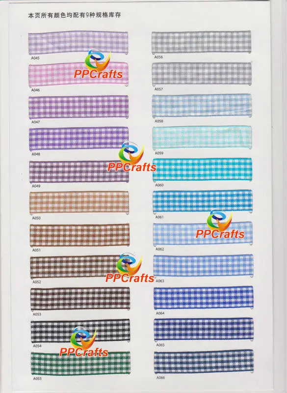 Лента PPCrafts оптом/OEM 3/8 дюймов 9 мм Gingham лента 100yds/рулон забирать от 76 цветов | Дом и