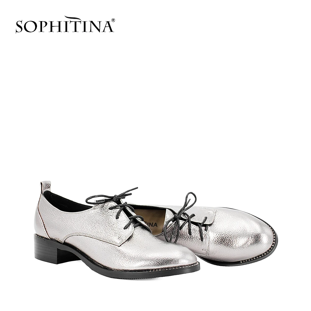 SOPHITINA/Стильные брендовые ботиночки из натуральной кожи подкладка свиной кожи.