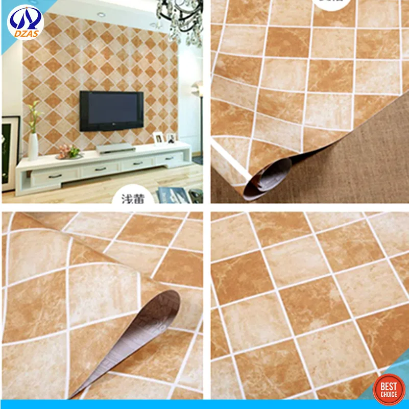 PVC imitation marble Self-adhesive background wall paper kitchen oil-proof table bathroom tile DZAS-CJ wallpaper | Обустройство дома