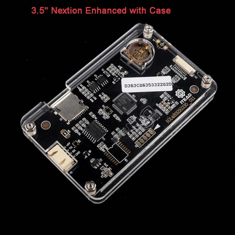 3.5 inch with Case Nextion Enhanced 3,5 ''USART HMI резистивный сенсорный дисплей NX4832K035/прозрачный акриловый чехол для Arduino Raspberry Pi FZ1753 - Цвет: 3.5 inch with Case