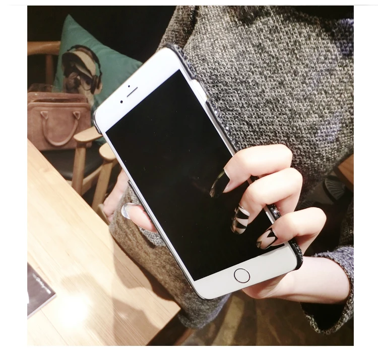 Роскошный чехол LaMaDiaa из кроличьего меха для iPhone 11 12 8 7 6 Plus X XS MAX XR с блестящими