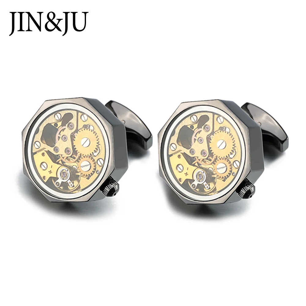 JIN & JU мужские ювелирные изделия низкие ключи роскошные золотые часы запонки с Т