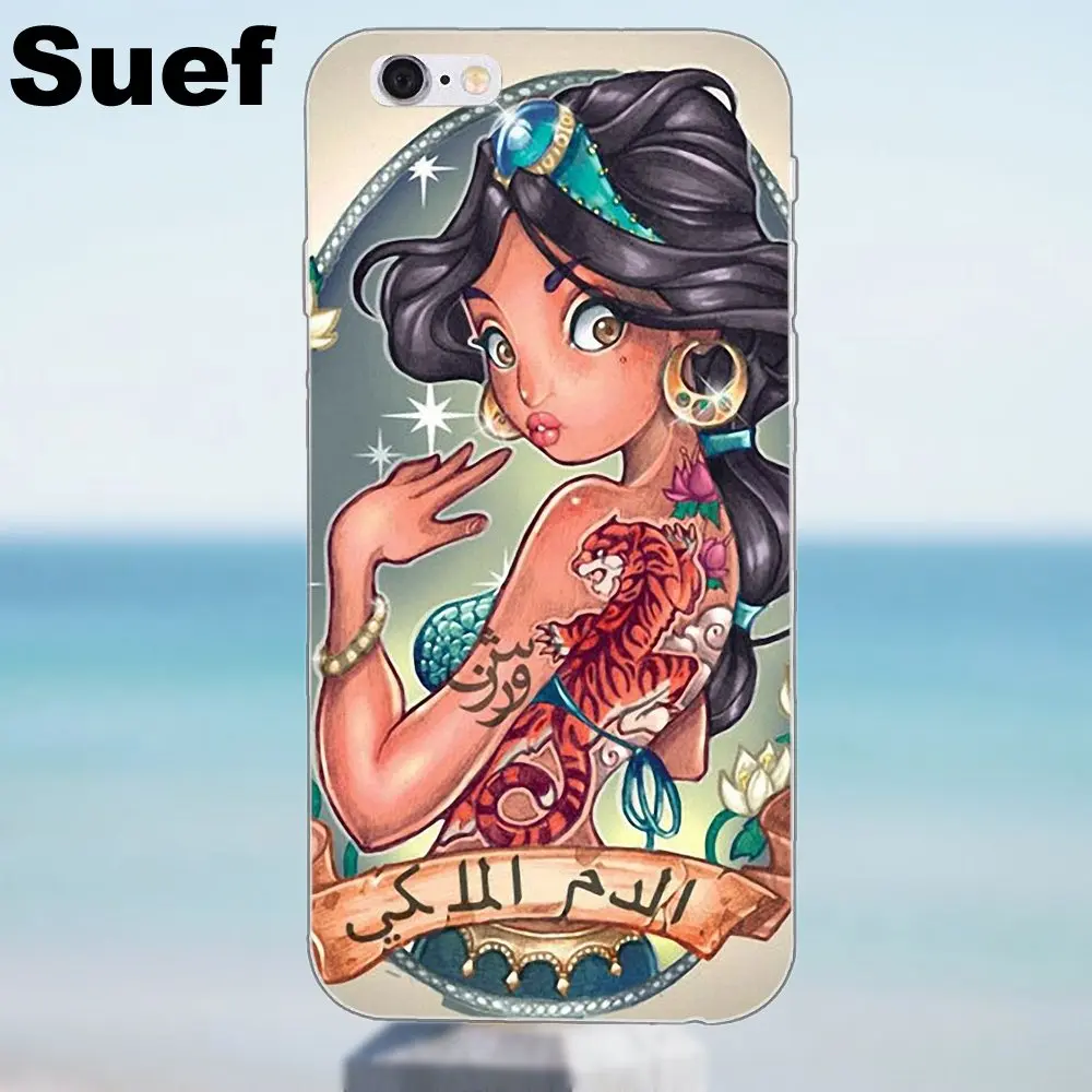 Suef панк жасминовая принцесса ТПУ оптовая продажа для iPhone X 4 4S 5 5S 5C SE 6 6S 7 8 Plus Galaxy A3 A5