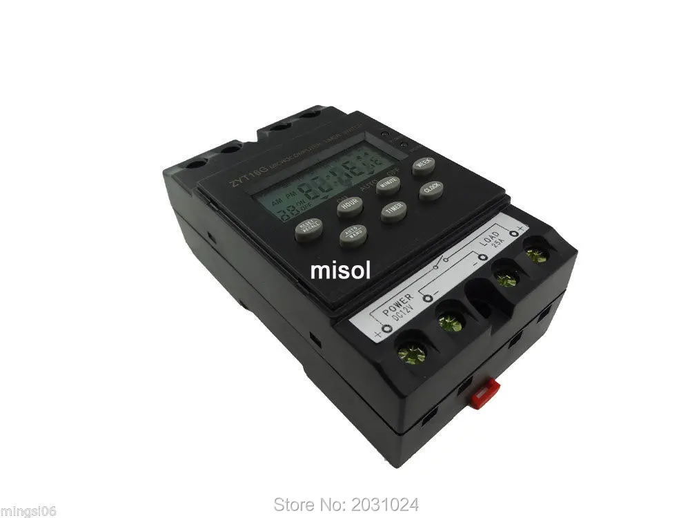 Программируемый таймер с ЖК-дисплеем 12 В 25 А | Инструменты