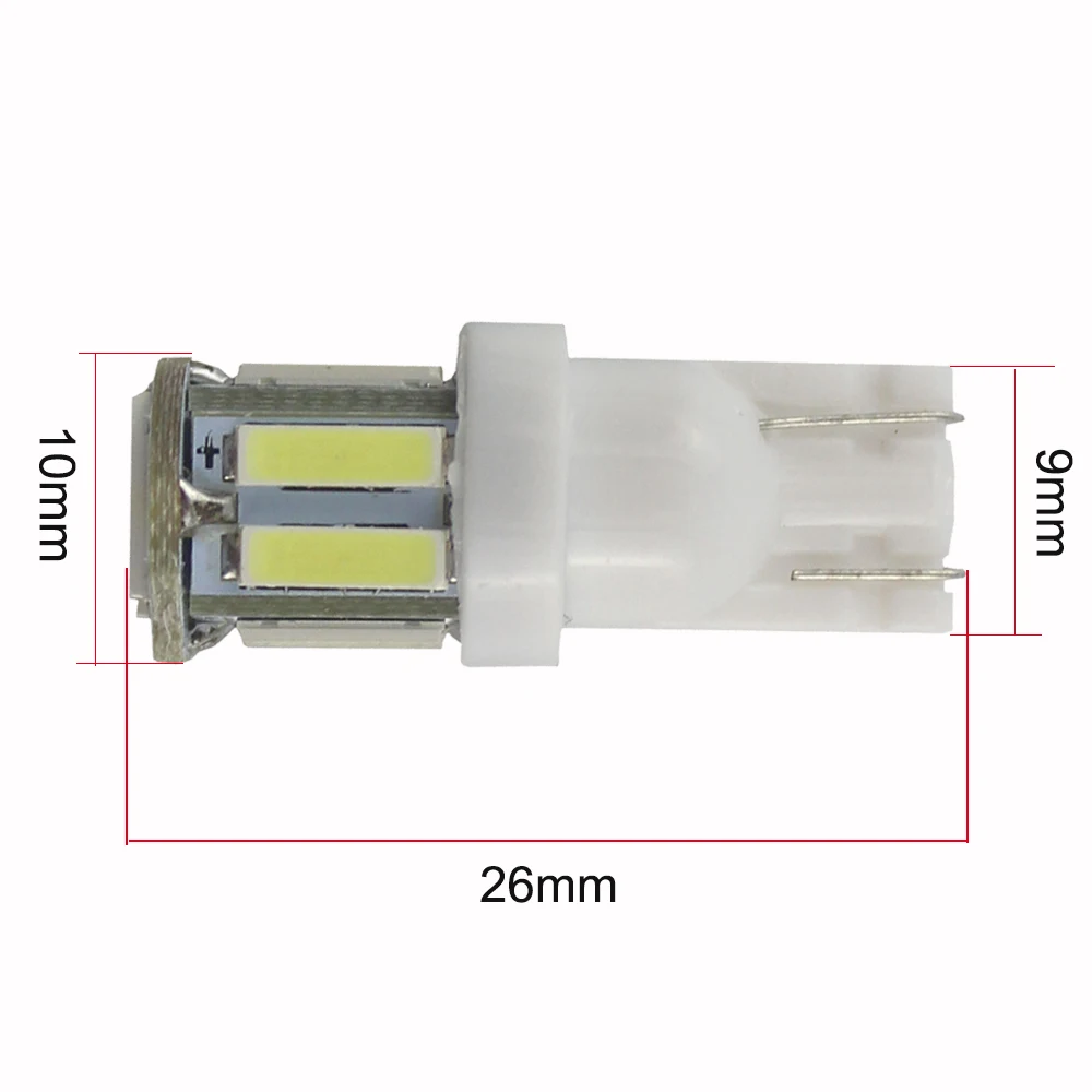 4 шт. T10 194 168 7014 10 SMD W5W Led авто номерные знаки 12 В DC белый синий красный зеленый