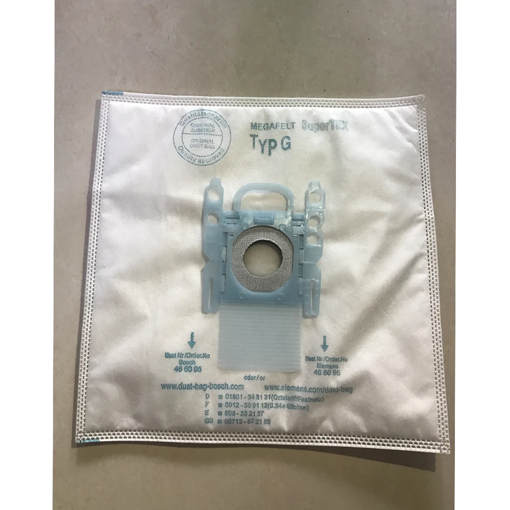 yiJiA 2PCS For Genuine Bosch vacuum cleaner dust bag replacement Microfibre Type G GXXL GXL MegaAir SuperTex Dust Bags BBZ41FGXX | Бытовая