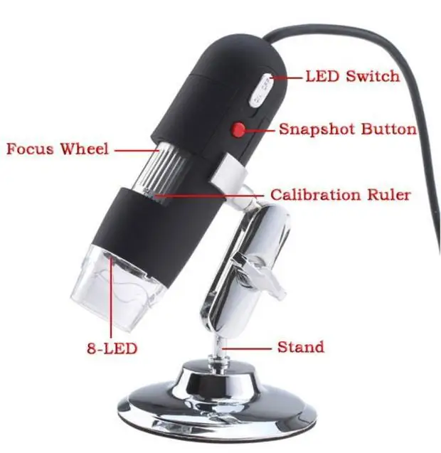 Цифровой USB микроскоп 50X 500X с 8 светодиодами|usb led|usb ledled usb |