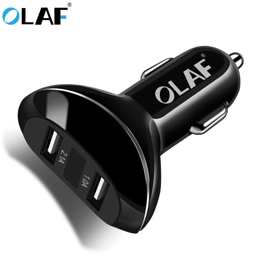 Олаф 2 USB Выход автомобиля Зарядное устройство 3.1A Макс (в режиме реального)