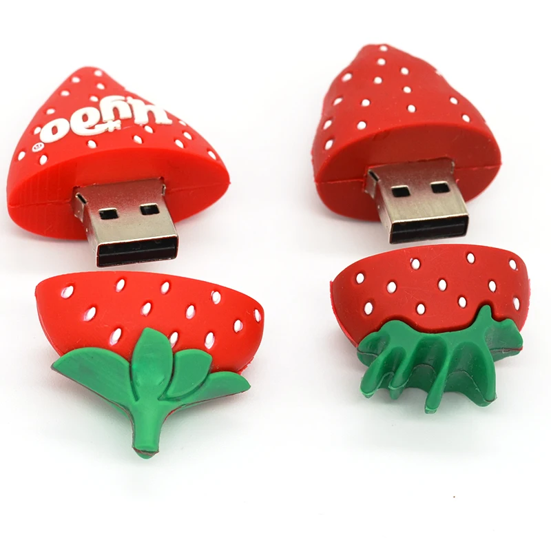 Забавный с милой фруктовой флеш накопитель клубничным рисунком карту флэш