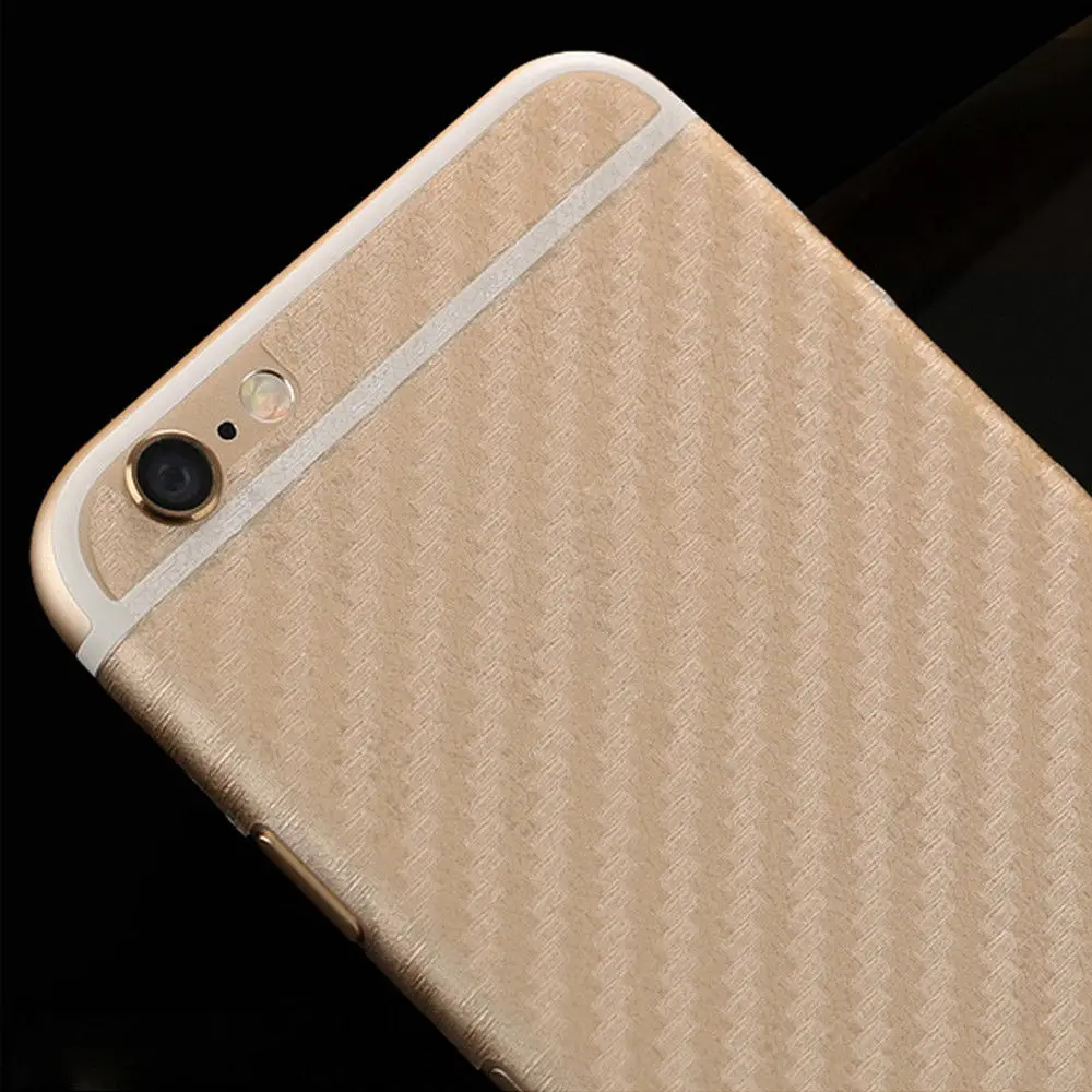 3D углеродного волокна задняя для iPhone 8 7 X крышка Защитная пленка plus Прямая