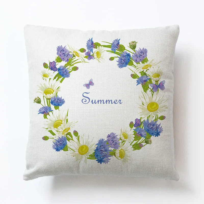 Китайской живописи тушью Лотос белье Наволочка Диван Чехлы для Подушка