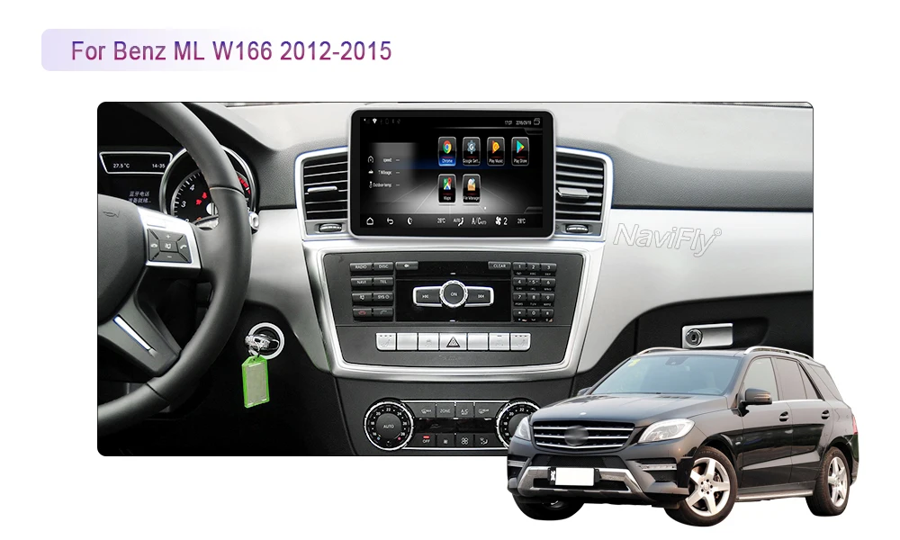 Free shipping! 3+32G Android 7.1 For Mercedes Benz ML-Class W166 2012 2013 Car radio multimedia Player GPS Navigation