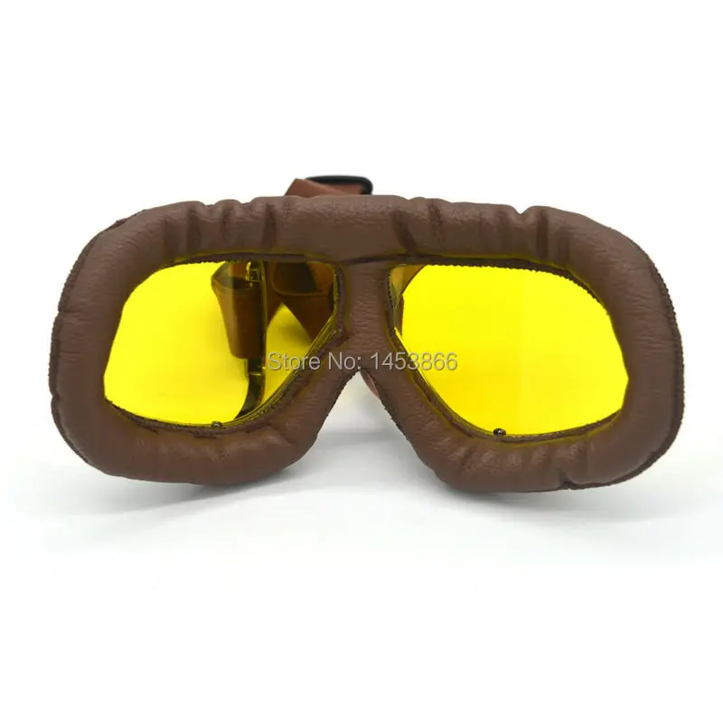 Винтажные кожаные очки для мотокросса медные кофейные в стиле стимпанк