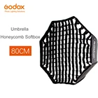 Godox портативный Зонт 80 см 32 дюйма + сотовая Сетка фото софтбокс Отражатель для вспышки Speedlight
