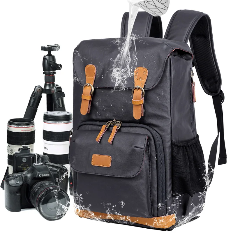 

Professional Fashion Casual Retro Canvas Camera Tripod Waterproof Bag Photography Tripod DSLR Backpack for Canon Nikon Song SLR