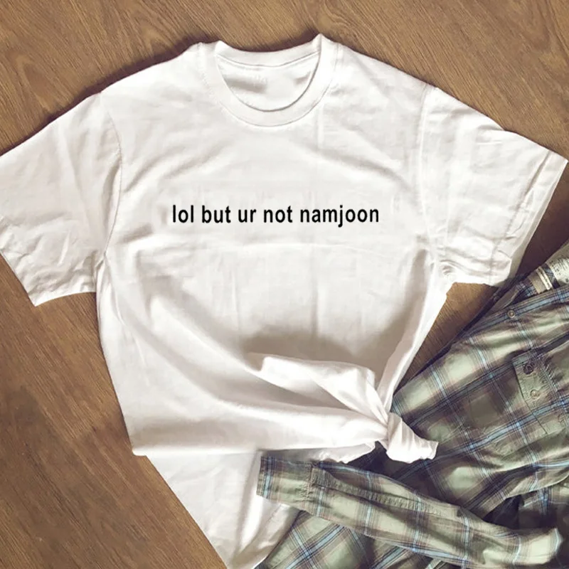 Lol But Ur Not футболка Namjoon Art Fans женская Moletom Do Tumblr повседневные топы футболки K Pop