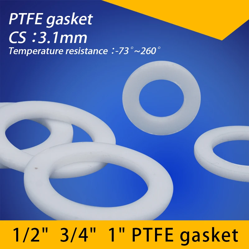 Белый черный 1/2 &quot3/4&quot 1 &quotрезиновое кольцо из кремния PTFE плоская прокладка