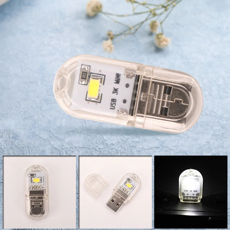 1 шт. мини 2 светодиода USB 5 в светодиодный ночсветильник настольная лампа для