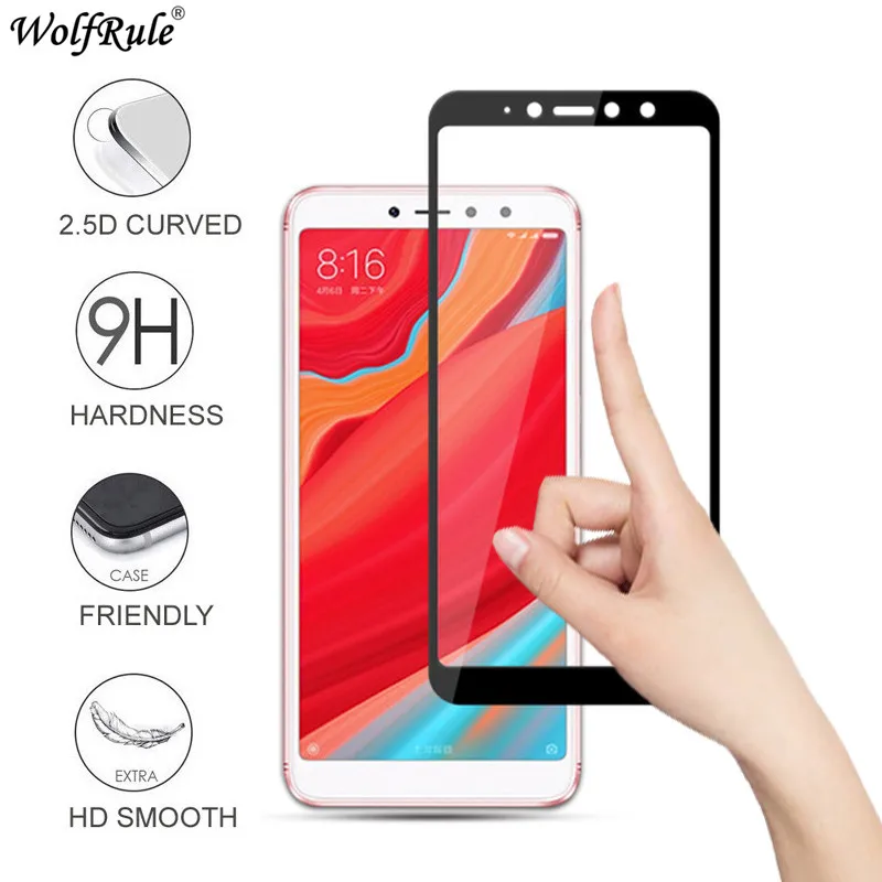 2 piezas Protector de pantalla LCD Xiaomi Redmi S2 pegamento completo vidrio Xiomi Redmi S2 cubierta completa vidrio templado para Xiaomi Redmi S2 pel&iacute;cula-1
