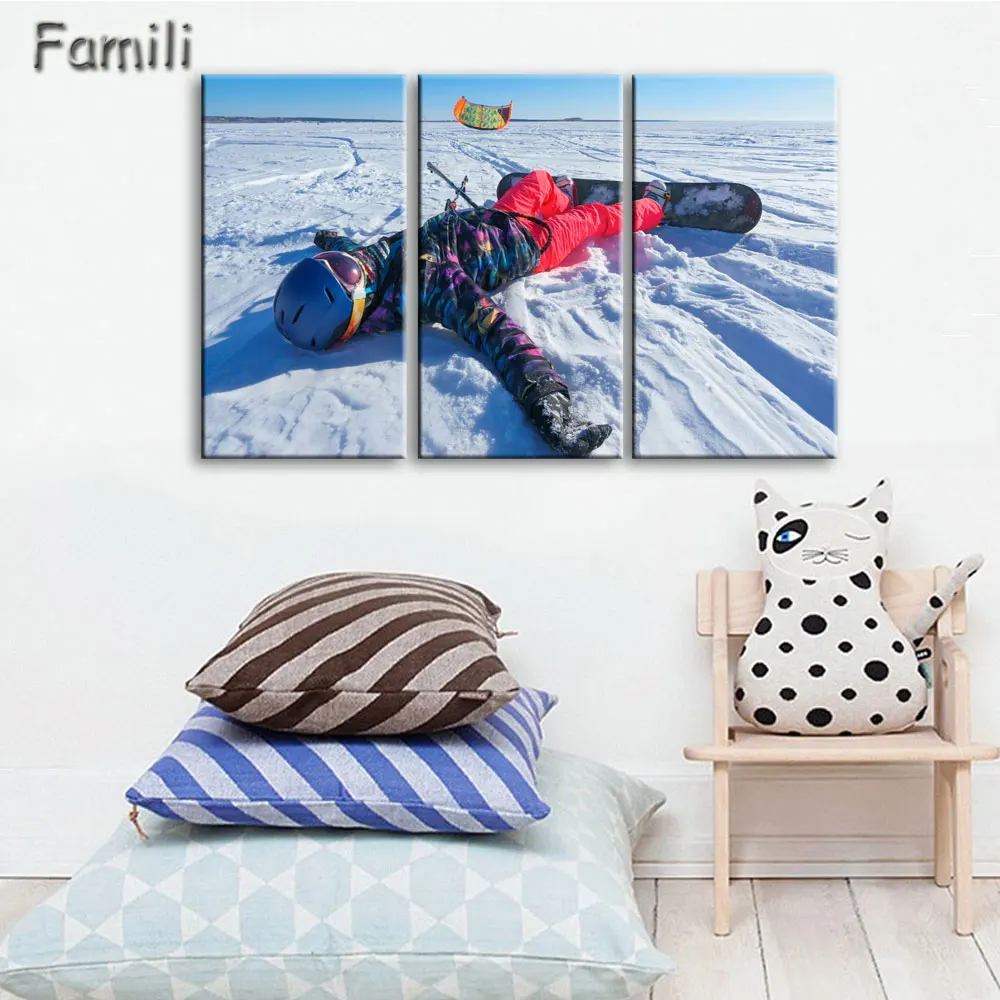 3 шт. декоративные картины на холсте без рамы|ski paintings|canvas printsposter canvas |