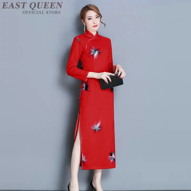 Cheongsam qipao китайское оригинальное платье китайская женская традиционная китайская одежда qi pao Женское зимнее платье AA3325