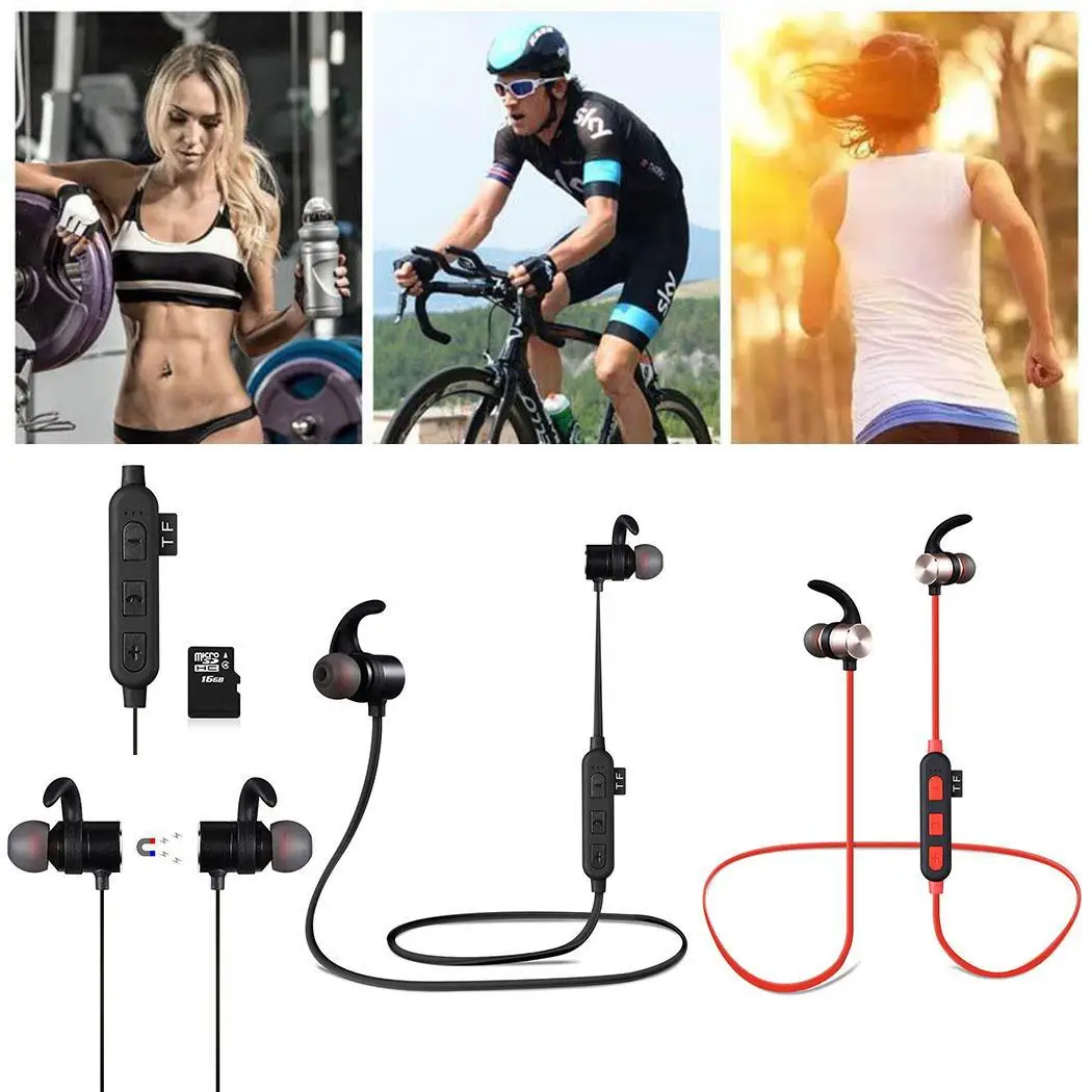 Беспроводные наушники Bluetooth 4 2 для телефона беспроводные в ухо пот стойкий шейный