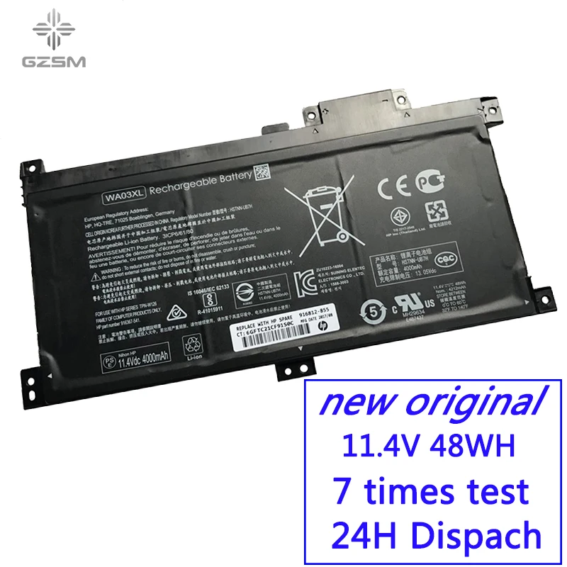 GZSM Аккумулятор для ноутбука WA03XL hp WAO3XL HSTNN UB7H TPN W126 павильона x360 15 br000 BR010ND